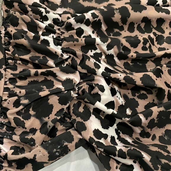 COCOPEAR Women Ruched High Waisted Bikini Bottom Tummy Control Animal print - Picture 8 of 8